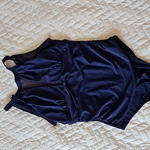 Navy One Piece bathing suit